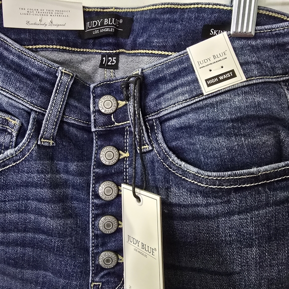 Size 1/25! NWTS! Judy Blue High Rise Women Jeans - Dark Blue - Picture 2 of 5